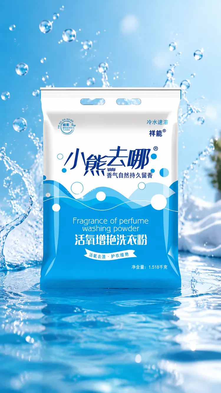 Detergent product family packaging concept for private-label buyers